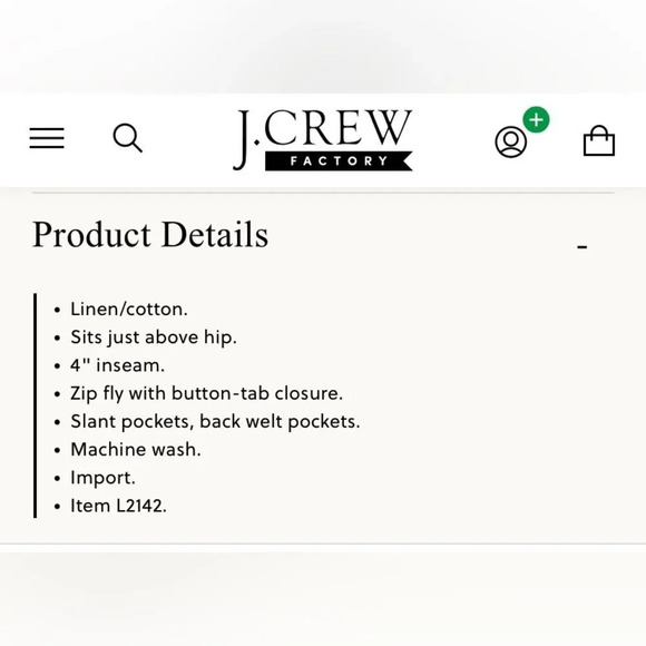 J. CREW FACTORY 4 Inch Linen Cotton Scalloped Hem Short in White - Picture 11 of 11